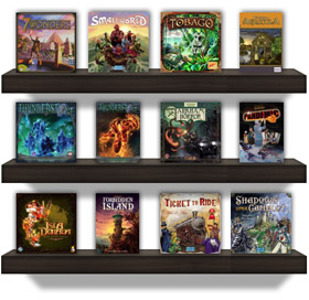 Put games on your profile shelves