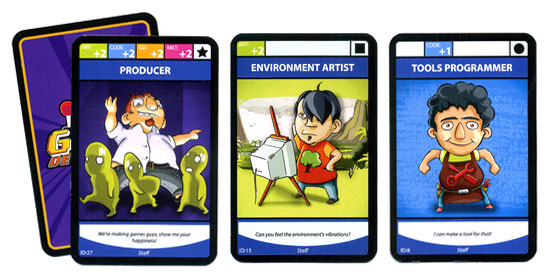 Game Developerz staff cards
