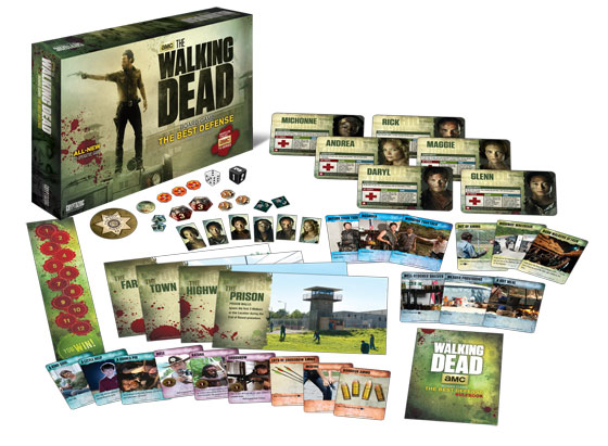 The Walking Dead Board Game: The Best Defense components