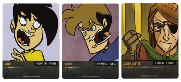 Penny Arcade: The Game, Gamers vs Evil character cards