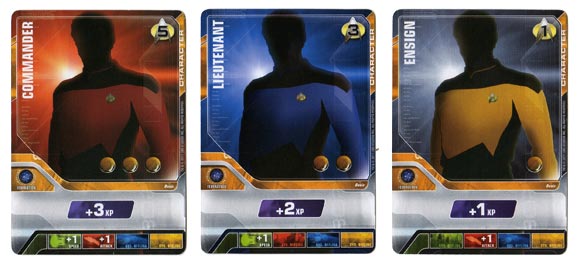 Star Trek Deck Building Game commander, lieutenant, ensign cards