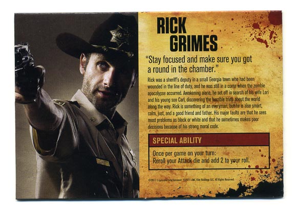 The Walking Dead Board Game character card