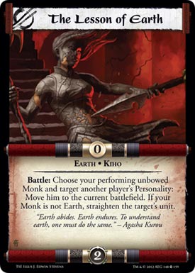 L5R The Lesson of Earth card