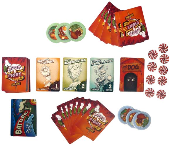Food Fight card game components