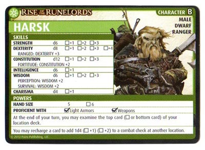 Pathfinder Adventure Card Game Character card