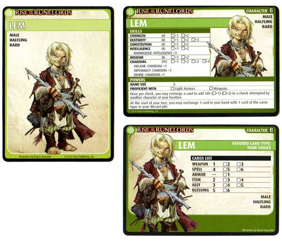 Pathfinder Adventure Card Game Character cards