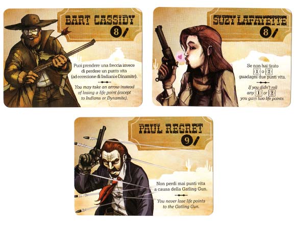 Bang! The Dice Game characters