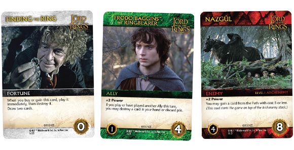 The Lord of the Rings: The Fellowship of the Ring Deck-Building Game cards