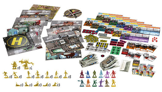 Zombicide: Season 3 - Rue Morgue components