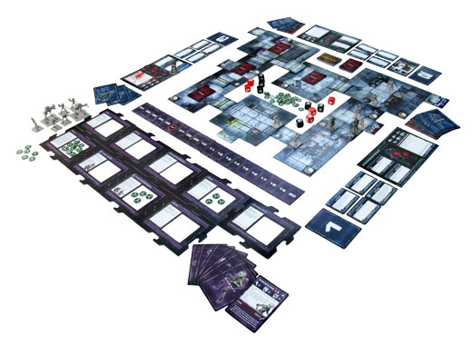 Level 7: Omega Protocol board game in play