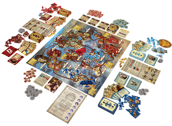 BioShock Infinite: the Siege of Columbia board game in play