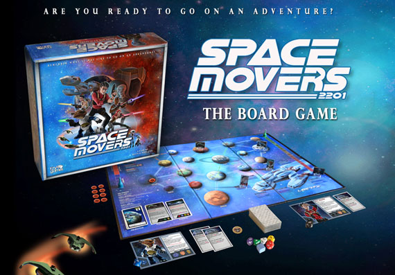 Space-Movers game components