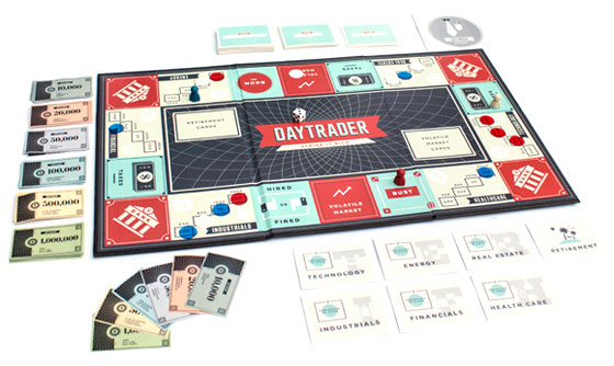 Daytrader board game in play