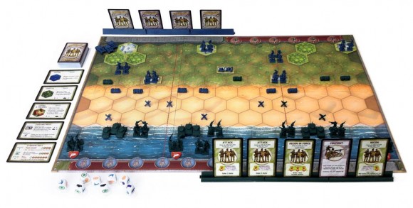 Memoir '44 game in play - Sword Beach scenario