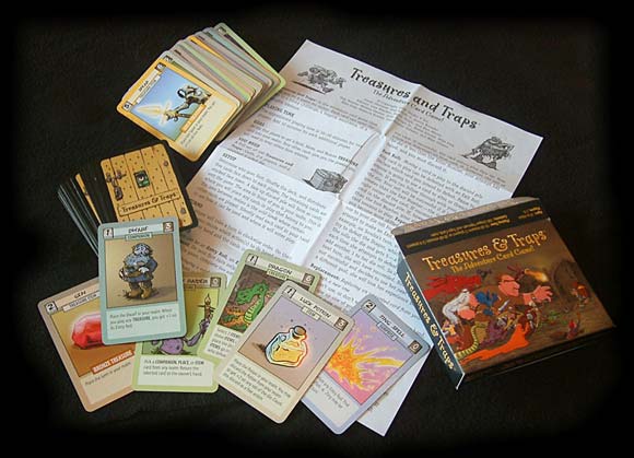 Treasures and Traps game components