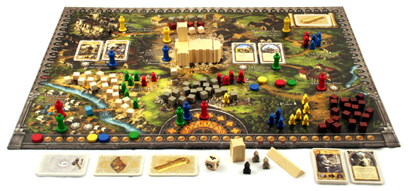 The Pillars of the Earth game in play