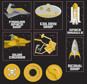 Amazing Space Adventure Game Pieces