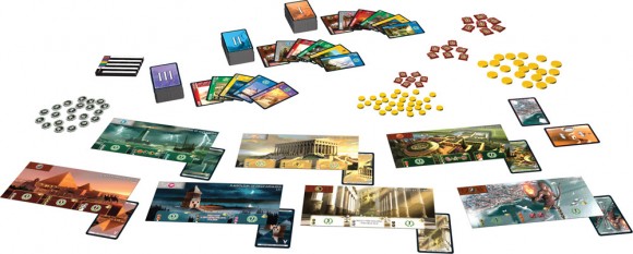 7 Wonders game in play