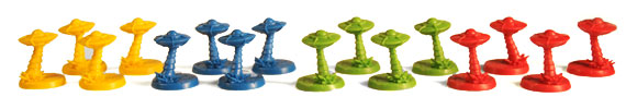 Conquest of Planet Earth board game player figures