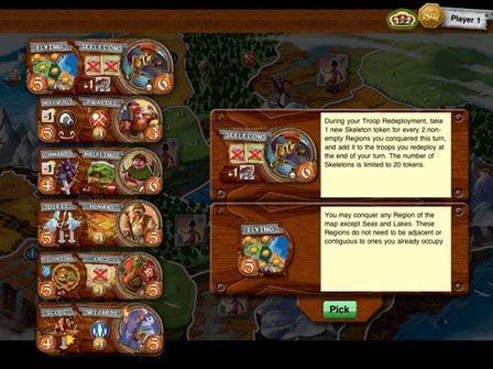 Small World iPad unit choice screen