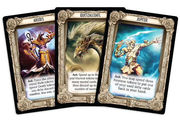 Myth: Pantheons deity card samples