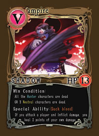 Shadow hunters game character card
