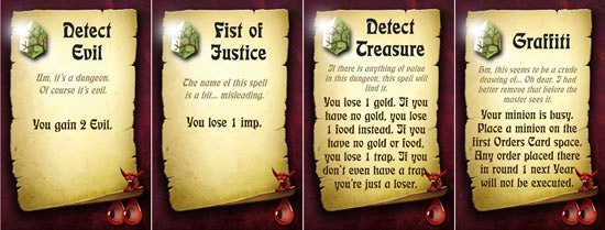 Dungeon Lords card samples