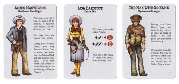 High Noon Saloon character cards