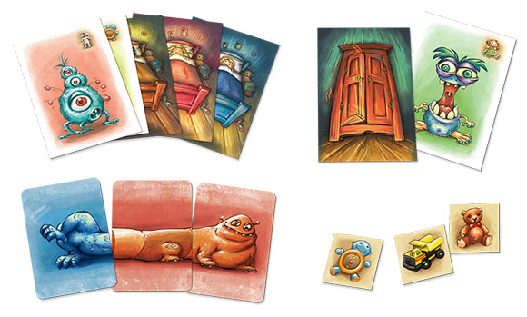 Monster Chase game cards and tokens