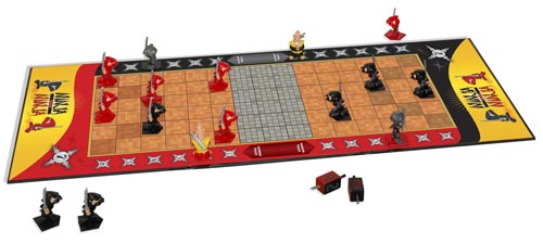 Ninja versus Ninja board game in play