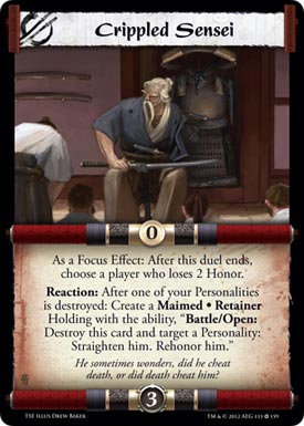 L5R Crippled Sensei card