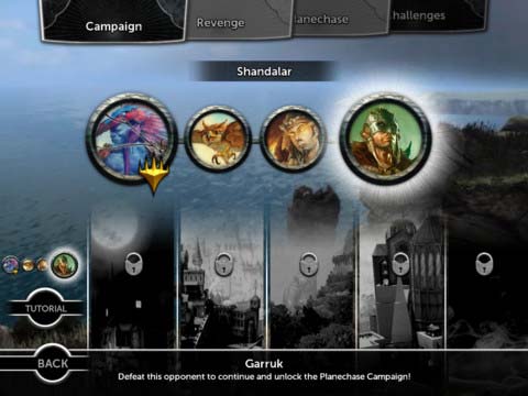 Magic 2013 iPad game select screen