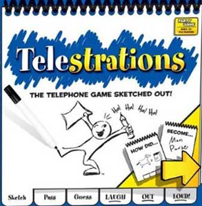 Tele Drawing - Telephone pictionary game played with families and