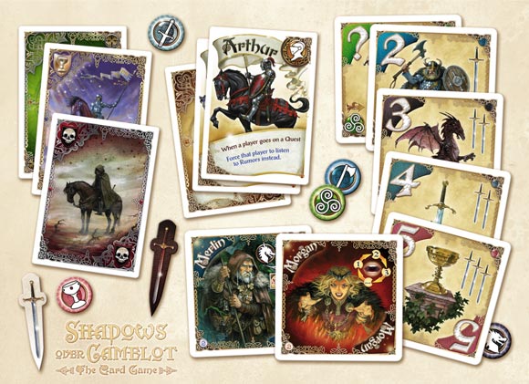 Shadows over Camelot: The Card Game components