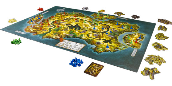 Gearworld board game in play