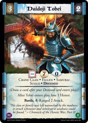 L5R Gates of Chaos Daidoji Tobei destined card