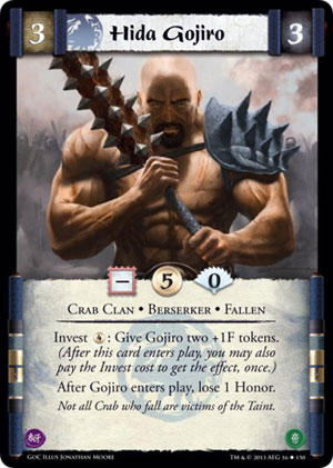 L5R Gates of Chaos Hida Gojiro invest card