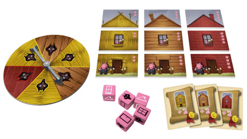The Three Little Pigs game in play