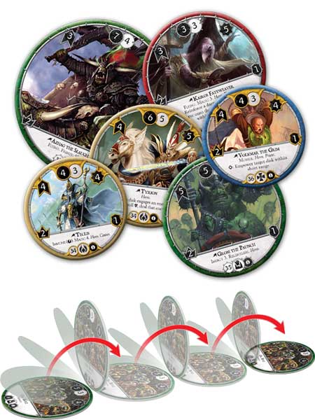 Warhammer: Diskwars discs and flipping