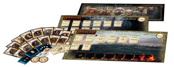 The Hobbit: The Desolation of Smaug Board Game components