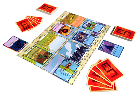Adventure Time Card Wars game in play